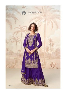 Aashirwad Creation Poorva Premium Chinnon Silk Suit Plazzo Set with Dupatta Wholesale kurtis catalogs