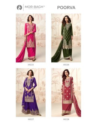 Aashirwad Creation Poorva Premium Chinnon Silk Suit Plazzo Set with Dupatta Wholesale kurtis catalogs