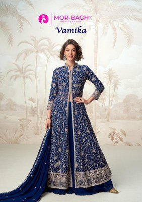 Aashirwad Creation Vamika Real Georgette Embroidered Top And Skirt with Georgette Dupatta  Wholesale fancy Anarkali suit catalogs