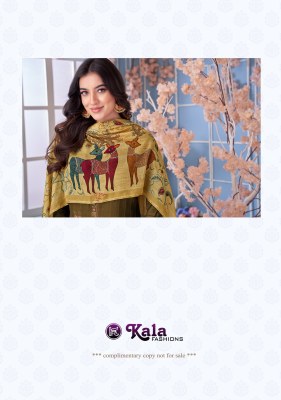 Abeera by Kala Fashion Pure Maslin Dyed embroidered unstitched suit catalogue with low rate dress material catalogs