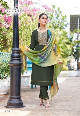 Abhilasha by Wooglee Thread handwork Neck top ottom and dupatta catalogue readymade suit catalogs