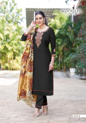 Abhilasha by Wooglee Thread handwork Neck top ottom and dupatta catalogue readymade suit catalogs