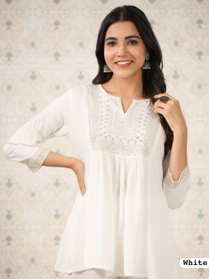 Adaa Trending Short length Kurti with Embroidery Work catalogue with affordable rate western wear catalogs
