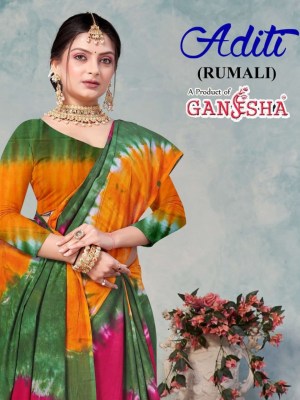 Aditi Vol 1 by Ganesha Pure Rumali Mal Cotton Printed saree catalogue in affordable rate sarees catalogs