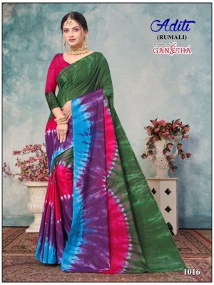 Aditi Vol 1 by Ganesha Pure Rumali Mal Cotton Printed saree catalogue in affordable rate sarees catalogs