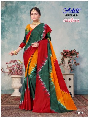 Aditi Vol 1 by Ganesha Pure Rumali Mal Cotton Printed saree catalogue in affordable rate sarees catalogs