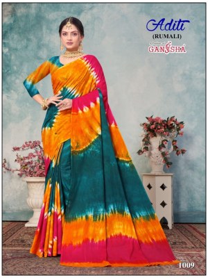 Aditi Vol 1 by Ganesha Pure Rumali Mal Cotton Printed saree catalogue in affordable rate sarees catalogs