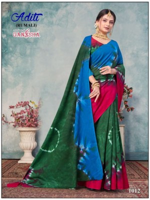 Aditi Vol 1 by Ganesha Pure Rumali Mal Cotton Printed saree catalogue in affordable rate sarees catalogs