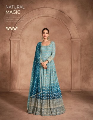 Aditi by Sayuri designer Real Georgette Heavy work embroidered gown catalogue at affordable rate  gown catalogs