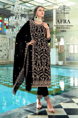 Afra by AL fathima georgette embroidered readymade suit catalogue at affordable rate readymade suit catalogs
