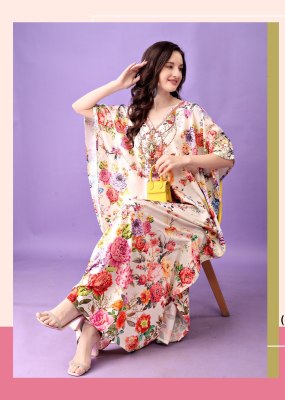 Afreen Kaftan vol 10 by Jisha Polyester Printed Free Size Kaftan Catalogue at affordable rate  Amavi