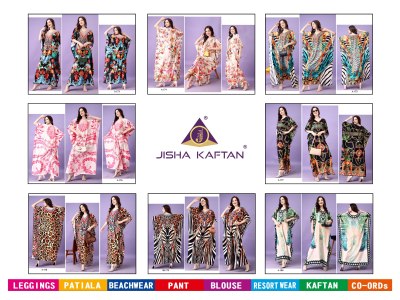 Afreen Kaftan vol 10 by Jisha Polyester Printed Free Size Kaftan Catalogue at affordable rate  kurtis catalogs