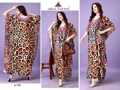 Afreen Kaftan vol 10 by Jisha Polyester Printed Free Size Kaftan Catalogue at affordable rate  kurtis catalogs