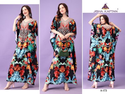 Afreen Kaftan vol 10 by Jisha Polyester Printed Free Size Kaftan Catalogue at affordable rate  kurtis catalogs