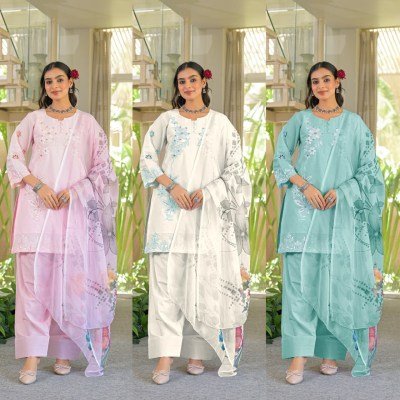 Afsana Laila Farshi Salwar Set  Embroidered 3-Piece Suit readymade suit catalogs
