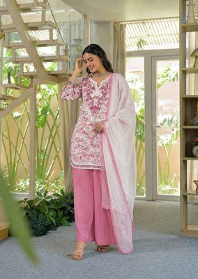 Afsana Sargi Berlin Cotton Printed Kurta Palazzo Set with Nazneen Shaded Dupatta Fancy Palazzo suit catalogue