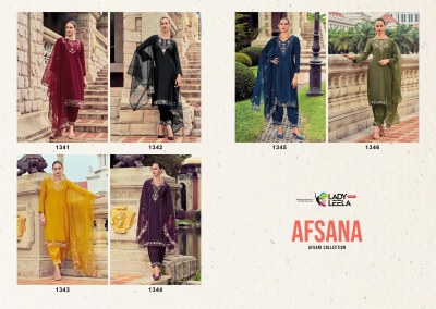 Afsana by Lady leela top afghani and dupatta with fancy handwork collection readymade suit catalogs