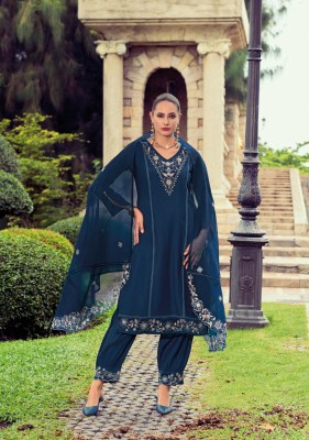 Afsana by Lady leela top afghani and dupatta with fancy handwork collection readymade suit catalogs