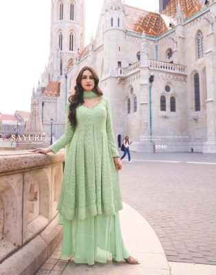 Afsana by Sayuri designer Fancy georgette sharara suit catalogue at affordable rate fancy sharara suit Catalogs