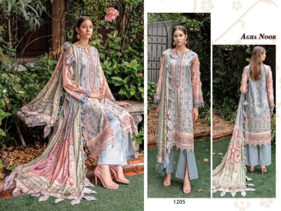Agha Noor Vol 12 by Luxury Lawn Collection unstitched dress material catalogue at affordable rate salwar kameez catalogs