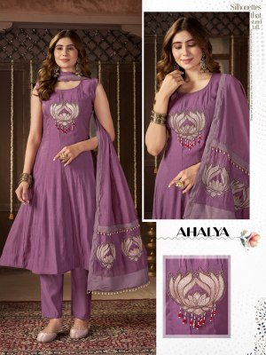 Ahalya Mal Chanderi Embroidery and Handwork Combo Set Size wise Combo Set