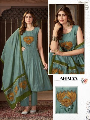 Ahalya Mal Chanderi Embroidery and Handwork Combo Set Size wise Combo Set