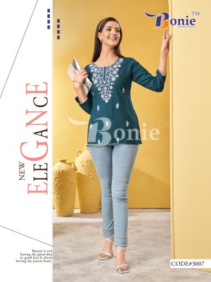 Aisha vol 3 by Bonie Luckhnowi Work Fancy short Top Catalogue at affordable rate western wear catalogs