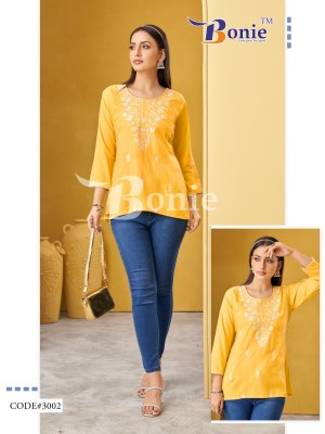 Aisha vol 3 by Bonie Luckhnowi Work Fancy short Top Catalogue at affordable rate western wear catalogs