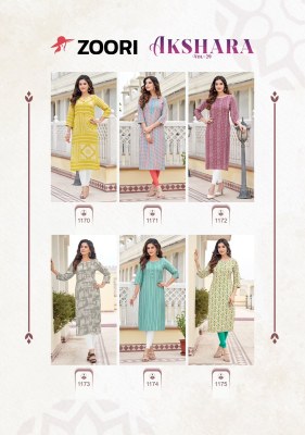 Akshara Vol 29 by Zoori Exclusive Reyon printed kurti catalogue at affordable rate kurtis catalogs