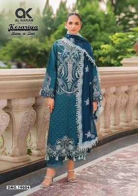 Al Karam Kesariya Vol-19 Pure Cambric Cotton Karachi Dress Material dress material catalogs