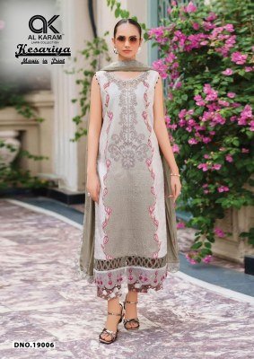 Al Karam Kesariya Vol-19 Pure Cambric Cotton Karachi Dress Material dress material catalogs