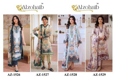 Al Zohaib Aaliyah Vol 1 Pakistani Cotton Kurti Pant Set with Printed Dupatta pakistani suit catalogs