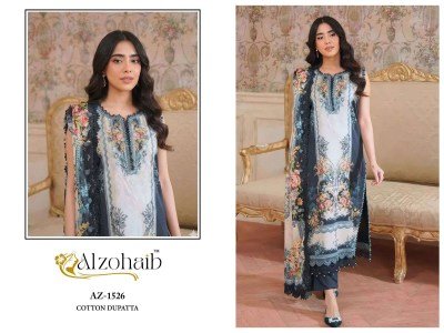 Al Zohaib Aaliyah Vol 1 Pakistani Cotton Kurti Pant Set with Printed Dupatta pakistani suit catalogs