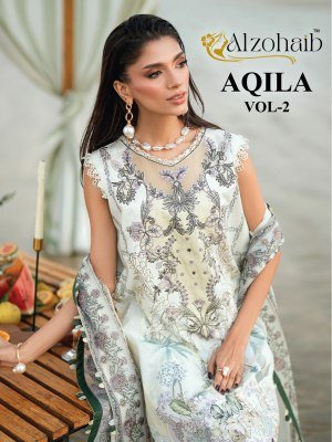 Al Zohaib Aqila Vol. 2 Pakistani Readymade Cotton Kurti Pant with Dupatta Set 