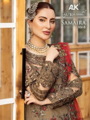 Al khushbu by samaira vol 8 heavy embroidered georgette moti work readymade suit catalog at wholesale price  Amavi
