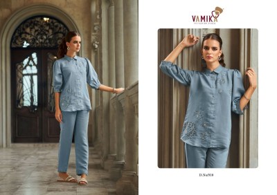 Aleena vol 2 by Vamika HEavy Chanderi handwork co ord set collection with budget rate co ord set catalogs