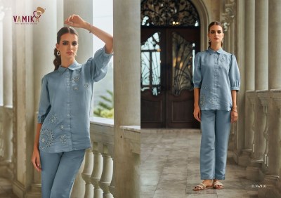 Aleena vol 2 by Vamika HEavy Chanderi handwork co ord set collection with budget rate co ord set catalogs