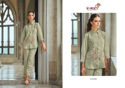 Aleena vol 2 by Vamika HEavy Chanderi handwork co ord set collection with budget rate co ord set catalogs