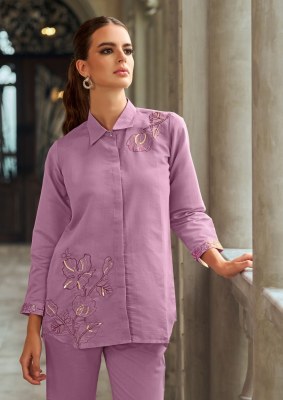 Aleena vol 2 by Vamika Heavy Chanderi Handwork Multi work co ord set in amavi expo Size wise Combo Set