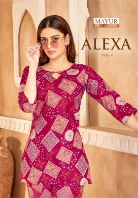 Alexa vol 4 by Mayur Pure Cotton Printed Fancy Co ord set collection at affordable rate Mayur Kurti