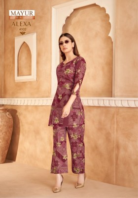 Alexa vol 4 by Mayur Pure Cotton Printed Fancy Co ord set collection at affordable rate co ord set catalogs