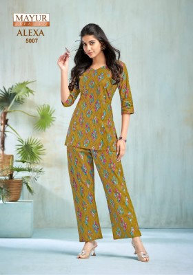 Alexa vol 5 by Mayur pure Cotton Printed Fancy Co ord set catalogue at affordable rate  co ord set catalogs
