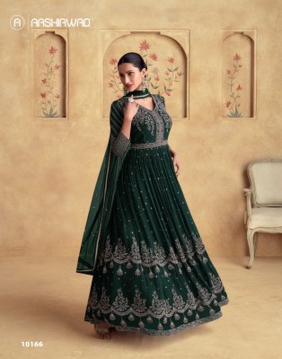 Alfaaz Gold by Aashirwad Creation real Georgette Embroidered Gown with Dupatta collection at low rate gown catalogs