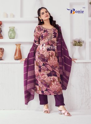 Alia 10 by Bonie reyon prosium printed fancy kurti pant and dupatta catalogue at low rate  kurti pant with dupatta Catalogs