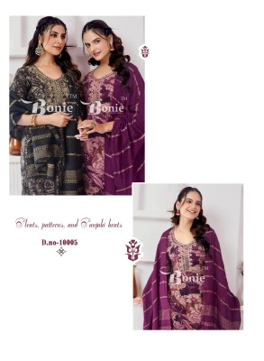 Alia 10 by Bonie reyon prosium printed fancy kurti pant and dupatta catalogue at low rate  kurti pant with dupatta Catalogs