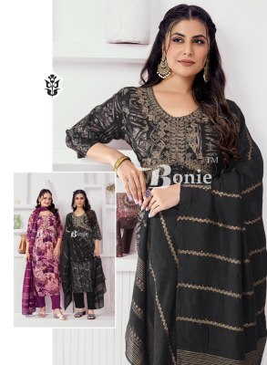 Alia 10 by Bonie reyon prosium printed fancy kurti pant and dupatta catalogue at low rate  kurti pant with dupatta Catalogs