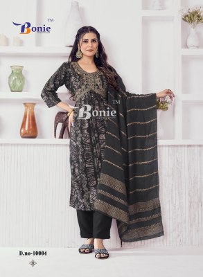 Alia 10 by Bonie reyon prosium printed fancy kurti pant and dupatta catalogue at low rate  kurti pant with dupatta Catalogs