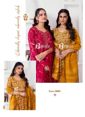 Alia 10 by Bonie reyon prosium printed fancy kurti pant and dupatta catalogue at low rate  kurti pant with dupatta Catalogs