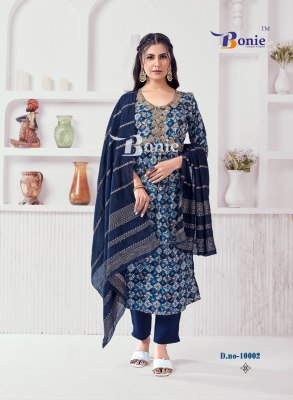 Alia 10 by Bonie reyon prosium printed fancy kurti pant and dupatta catalogue at low rate  kurti pant with dupatta Catalogs