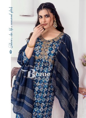 Alia 10 by Bonie reyon prosium printed fancy kurti pant and dupatta catalogue at low rate  kurti pant with dupatta Catalogs